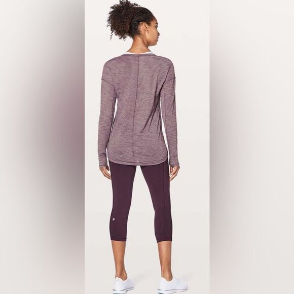 Lululemon heathered foxglove Meant To Move scoop neck lightweight tee. Size 6. - Picture 2 of 10